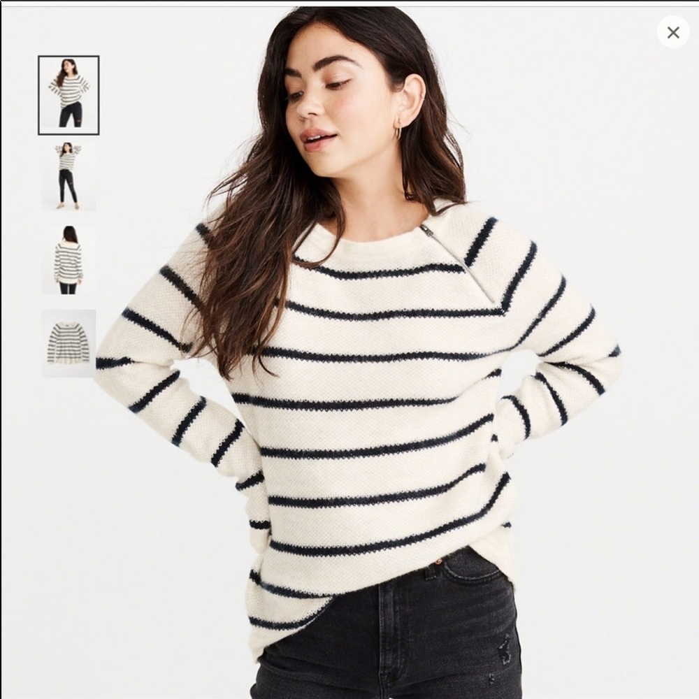 Abercrombie Pullover Crewneck Zipper Sweater